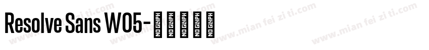 Resolve Sans W05字体转换
